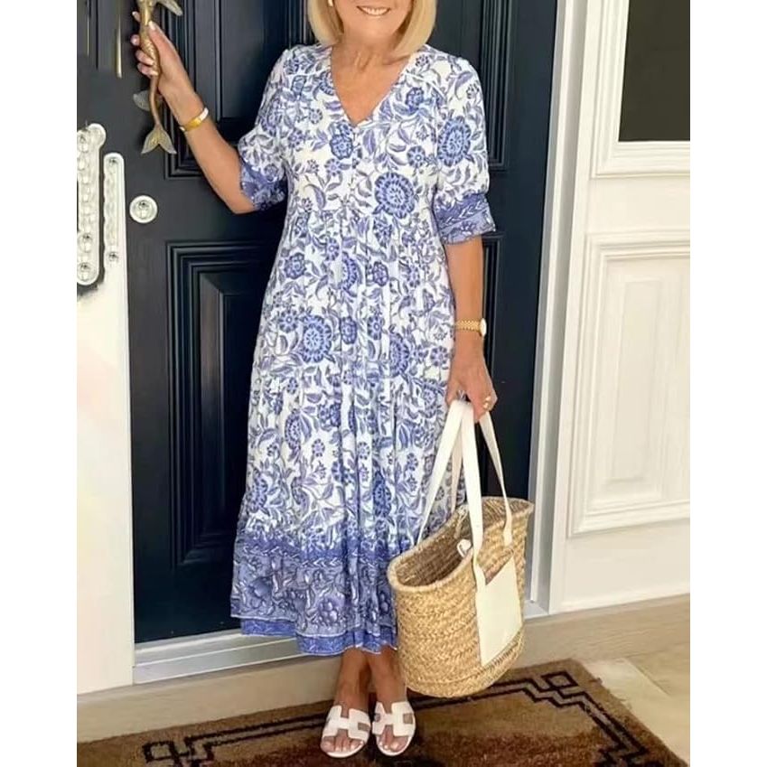 Clara™ - Vestido Bohemio con escote
