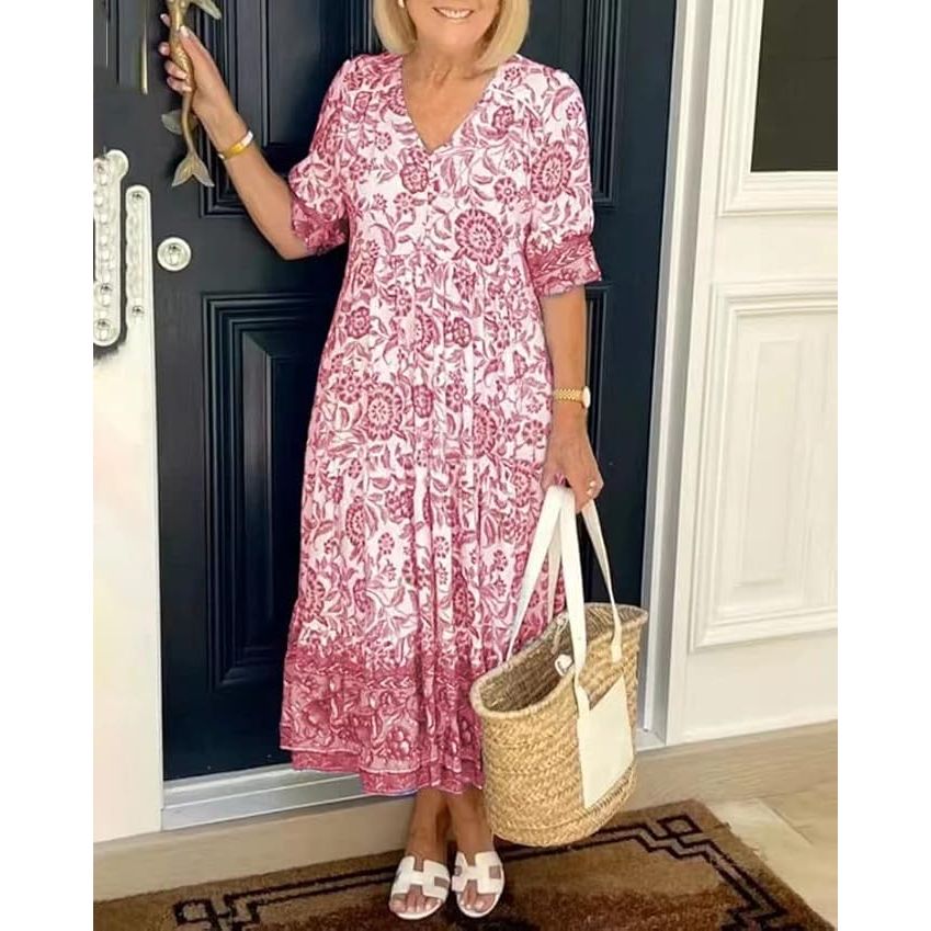 Clara™ - Vestido Bohemio con escote
