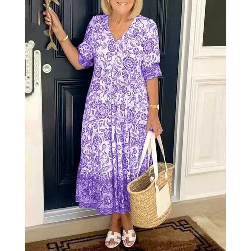 Clara™ - Vestido Bohemio con escote