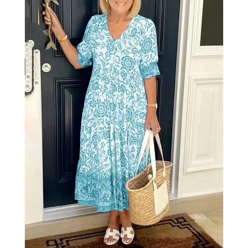 Clara™ - Vestido Bohemio con escote