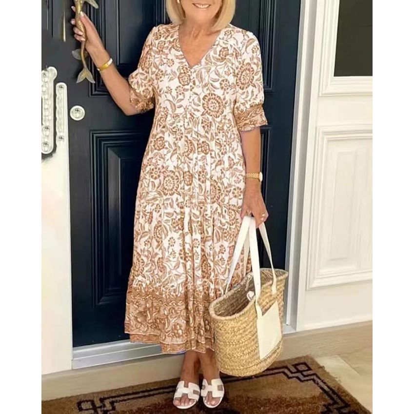 Clara™ - Vestido Bohemio con escote